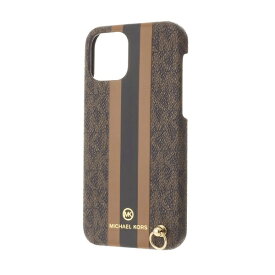 マイケルコース｜MICHAEL KORS MICHAEL KORS - Slim Wrap Case Stripe with Hand Strap - Magsafe for iPhone 12/12 Pro [ Brown ] MKPHBRWWPIP2061 ブラウン