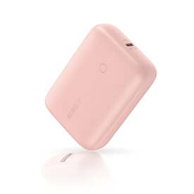 AUKEY｜オーキー モバイルバッテリー Basix Mini 10000mAh 付属ケーブル:A to Type-C ピンク PB-N83S-PK [USB Power Delivery・Quick Charge対応 /2ポート]