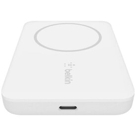 BELKIN｜ベルキン BOOST↑CHARGE MagSafe対応 磁気ワイヤレスモバイルバッテリー 2500mAh 付属ケーブル長： 1m ホワイト BPD002btWH [1ポート]