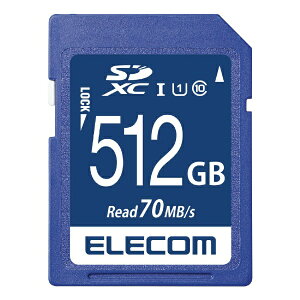 ELECOMbGR SDXCJ[h MF-FSU11R_XCV[Y MF-FS512GU11R [512GB /Class10]