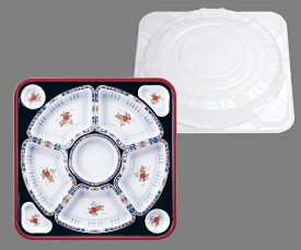 アヅミ産業｜Azumi-sangyo オードブル容器 6仕切 TO-420 有田 紺(10セット入) ＜XAZ1005＞