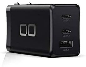 CIO｜シーアイオー AC - USB充電器 ノートPC・タブレット対応 65W [3ポート：USB-Cx2＋USB-A /USB Power Delivery対応 /Quick Charge対応] ブラック CIO-G65W2C1A-BK【rb_ cable_cpn】