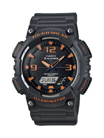 CASIO｜カシオ 【ソーラー時計】スタンダードウォッチ 「カシオ コレクション」 ブラック/オレンジ AQ-S810W-8AJH