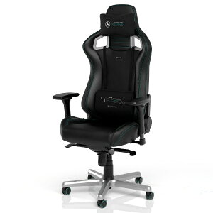 【エントリーで最大全額ポイント還元|11/5迄】 noblechairs|ノーブルチェアーズ ゲーミングチェア EPIC - Mercedes-AMG Petronas Formula One Team - 2021 Edition マットブラック NBL-EPC-PU-MPF-SGL