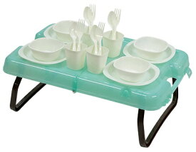 CAPTAIN STAG｜キャプテンスタッグ ピクニックテーブル＆食器セット UT-0056