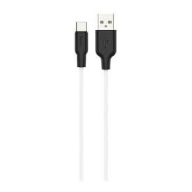 hoco｜ホコ X21Plusシリコン充電ケーブル Type-C ホワイト X21P-TC20-WH