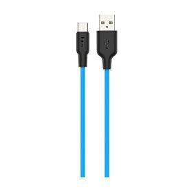 hoco｜ホコ X21Plusシリコン充電ケーブル Type-C hoco ブルー X21P-TC20-BL