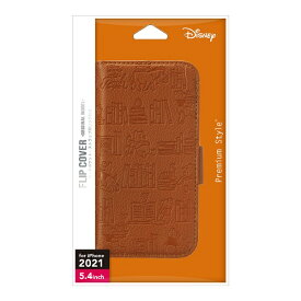 PGA｜ピージーエー iPhone 13 mini対応 5.4inch フリップカバー Premium Style くまのプーさん PG-DFP21J02POO