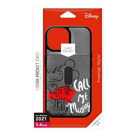 PGA｜ピージーエー iPhone 13 mini対応 5.4inch タフポケットケース Premium Style ミッキーマウス PG-DPT21J05MKY