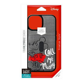 PGA｜ピージーエー iPhone 13 対応 6.1inch 2眼 タフポケットケース Premium Style ミッキーマウス PG-DPT21K05MKY