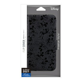PGA｜ピージーエー iPhone 13 Pro 対応 6.1inch 3眼 フリップカバー Premium Style ミッキーマウス PG-DFP21N01MKY