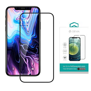 BELEX�b�r�[���b�N�X iPhone 13 / 13 Pro�Ή� 6.1inch 2��E3�ጓ�p Van Series Full Screen Anti-static Twice-Tempered Glass DEVIA black DEVIA4256