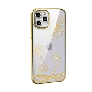 BELEX�b�r�[���b�N�X iPhone 13 Pro �Ή� Crystal Flora Series case DEVIA gold DEVIA4325