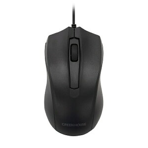 GREEN HOUSE�b�O���[���n�E�X �}�E�X �u���b�N GH-MUDQOA-BK [���w�� /�L�� /3�{�^�� /USB]