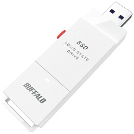 BUFFALO｜バッファロー SSD-SCT2.0U3-WA 外付けSSD USB-C＋USB-A接続 (PC・TV両対応、PS5対応) ホワイト [2TB /ポータブル型]
