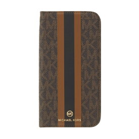 マイケルコース｜MICHAEL KORS MICHAEL KORS - Folio Case Stripe with Tassel Charm for iPhone 13 [ Brown ] MICHAEL KORS　マイケルコース MKSTBRWFLIP2161