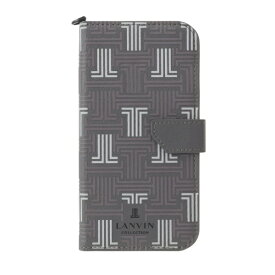 ランバン｜LANVIN LANVIN COLLECTION - Folio Case Signature with Neck Strap for iPhone 13 [ Gray ] LANVIN COLLECTION　ランバンコレクション LCSIGRYFLNSIP2161