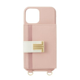 ランバン｜LANVIN LANVIN en Bleu - Wrap Case Pocket Monogram with Neck Strap for iPhone 13 Pro [ Smoky Pink ] LANVIN en Bleu　ランバンオンブルー LBSDSMPPWNSIP2162