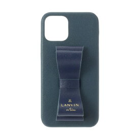 ランバン｜LANVIN LANVIN en Bleu - Slim Wrap Case Stand & Ring Ribbon 2-Tone for iPhone 13 Pro Max [ Navy/Vintage Blue ] LANVIN en Bleu　ランバンオンブルー LBR2NVVWPIP2167