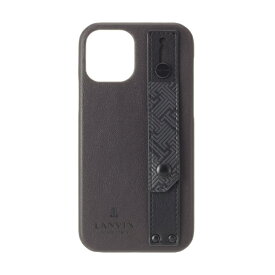 ランバン｜LANVIN LANVIN COLLECTION - Stand & Ring Shell Case Signature for iPhone 13 mini [ Black ] LANVIN COLLECTION　ランバンコレクション LCSIBLKSSIP2154
