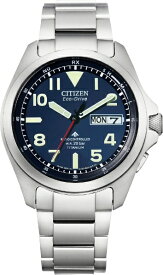 【エントリーで最大全額ポイント還元｜7/18迄】 CITIZEN｜シチズン PROMASTER（プロマスター） エコ・ドライブ電波時計［ソーラー電波時計］ LANDシリーズ ブルー/シルバー AT6080-53L