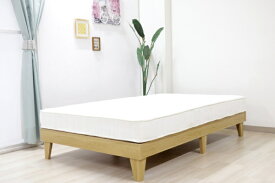 友澤木工｜TOMOZAWA 【フレーム&マットレス】プレインヘッドレスベッド 圧縮ポケットコイルマット付 ナチュラル E379-85-SD-172BDG [セミダブルサイズ]【キャンセル・返品不可】 【代金引換配送不可】