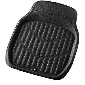 BONFORM|ボンフォーム 6465-01BK バケットマット 3DレザーマットN 抗菌防臭 サイズ:48×62cm カラー:ブラック ブラック 6465-01BK