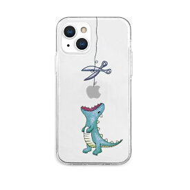 ROA｜ロア iPhone 13 対応 6.1inch 2眼 ソフトクリアケース　はらぺこザウルス　グリーン AKAN AK20977i13