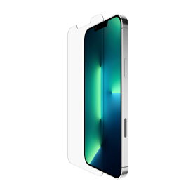 BELKIN｜ベルキン SCREENFORCE iPhone 13 / 13 Pro 用抗菌画面保護強化ガラスフィルム 簡単貼付EZトレイ付 クリア OVA069ZZ