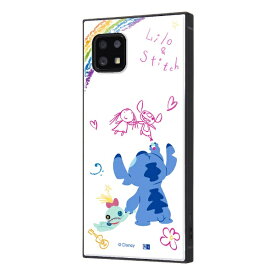 イングレム｜Ingrem AQUOS AQUOS sense6s/sense6 /『ディズニーキャラクター』/耐衝撃ハイブリッドケース KAKU/『リロ＆スティッチ/落書き』 イングレム IQ-DAQSE6K3TB/ST001