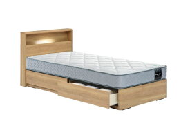 FRANCEBED｜フランスベッド 【フレーム＆マットレス】収納付き キャビネットヘッドボード PR-70-06C[収納付き/スノコ床板](ダブルサイズ/ナチュラル) + TW-100アルファセット フランスベッド【キャンセル・返品不可】 【代金引換配送不可】