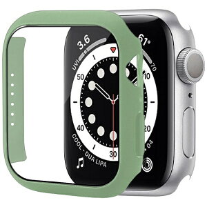 �A�C�L���[���{�biQ Labo Apple Watch7 45mm �t���K���X�t��PC�J�o�[ �O���[�� AW-GLPC45-GR