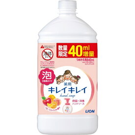 LION｜ライオン キレイキレイ 薬用泡ハンドソープ(つめかえ用)特大サイズ (フルーツミックス) 増量品840mL