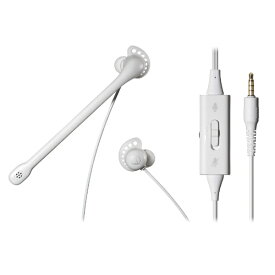 オーディオテクニカ｜audio-technica ヘッドセット 抗菌 ホワイト ATH-202COM WH [φ3.5mmミニプラグ /両耳 /イヤホンタイプ]