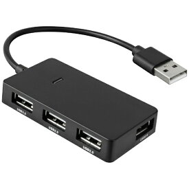 グリーンハウス｜GREEN HOUSE GH-HB2A4A-BK USB-Aハブ (Mac/Windows11対応) ブラック [バスパワー /4ポート /USB2.0対応]