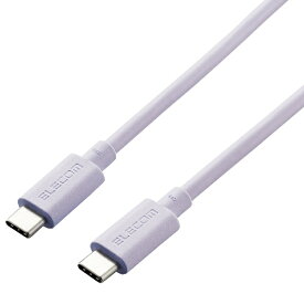 ELECOM｜エレコム USB-C ⇔ USB-Cケーブル [充電 /転送 /0.8m /USB Power Delivery /100W /USB4] パープル USB4-APCC5P08PU