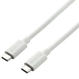 エレコム｜ELECOM USB-C ⇔ USB-Cケーブル [充電 /転送 /0.8m /USB Power Delivery /100W /USB4] シルバー USB4-APCC5P08SV
