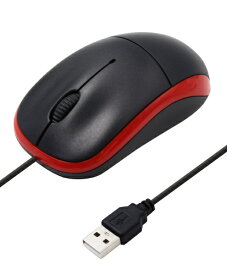 AOTECH｜アオテック 静音マウス AOK-MOUSEシリーズ2 [光学式 /有線 /USB] アオテック レッド/ブラック AOK-MS851S-RBK [光学式 /有線 /3ボタン /USB]