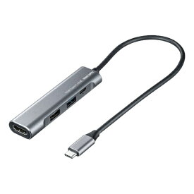 サンワサプライ｜SANWA SUPPLY 映像変換アダプタ [USB-C オス→メス HDMI /USB-Ax2＋USB-Cメス給電 /USB Power Delivery対応 /60W] 4K対応(Chrome/iPadOS/Mac/Windows11対応) USB-3TCH37GM