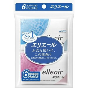 �剤�����bDaio Paper elleair�i�G���G�[���j�e�B�V���[ �|�P�b�g 10�g×6�p�b�N �z���C�g