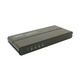 ナカバヤシ｜Nakabayashi HDMI分配器 4K60Hz対応 [1入力 /4出力（同時出力）] ブラック HDB-4K01