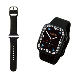 ELECOM｜エレコム アップルウォッチ バンド ベルト Apple Watch SE ( 第2世代 / 第1世代 ) / Series 8 / 7 / 6 / 5 / 4 / 3 / 2 / 1 [ 41mm 40mm 38mm ] シリコン 耐衝撃 ブラック AW-41BDSCBK