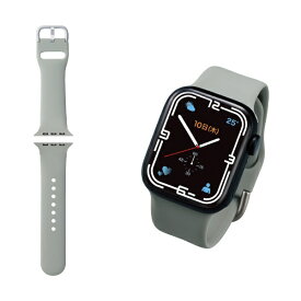 エレコム｜ELECOM アップルウォッチ バンド ベルト Apple Watch SE ( 第2世代 / 第1世代 ) / Series 8 / 7 / 6 / 5 / 4 / 3 / 2 / 1 [ 41mm 40mm 38mm ] シリコン 耐衝撃 ニュアンスカラー グレー AW-41BDSCGGY