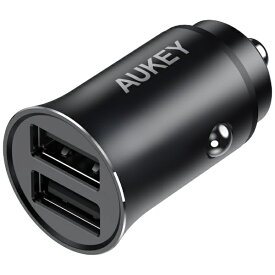 AUKEY｜オーキー AUKEY(オーキー) カーチャージャー Enduro Duo PD対応 24W 2台同時充電対応 [USB-A 2ポート 12W+12W] ブラック AUKEY（オーキー） Black CC-Q1-BK [2ポート]