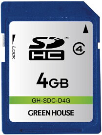 グリーンハウス｜GREEN HOUSE SD/SDHCメモリーカード Class4対応 4G GH-SDC-D4G [Class4 /4GB]
