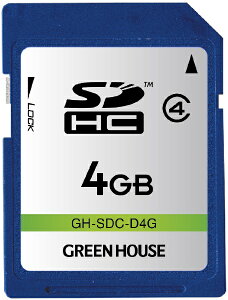 GREEN HOUSEbO[nEX SD/SDHC[J[h Class4Ή 4G GH-SDC-D4G [Class4 /4GB]