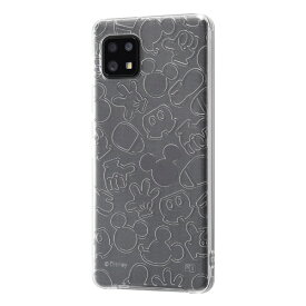 レイアウト｜rayout AQUOS sense6 ディズニー/TPUソフト キラキラ ミッキー RT-DAQSE6A/MKM