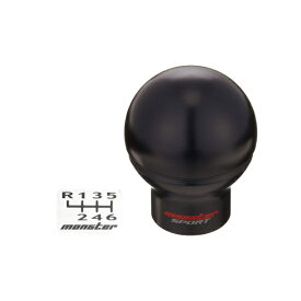 monsterSPORT｜モンスタースポーツ モンスターシフトノブ Cタイプ 球型 ショート φ=47mm h=58.5mm 86/BRZ [ZN6/ZC6] 黒 1APN21