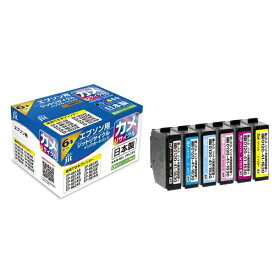 JIT｜ジット 互換リサイクルインクカートリッジ [エプソン KAM-6CL]カメ互換(標準容量) 6色パック JIT-EKAM6P