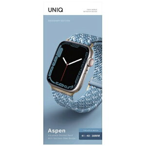 KENZAN�b�P���U�� UNIQ ASPEN DESIGNER EDITION BRAIDED Apple Watch STRAP�i41/40/38mm�jCERULEAN BLUE UNIQ UNIQ41MMASPDECBLU